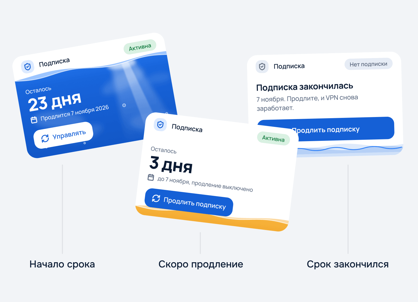 Экран проекта Водолей VPN