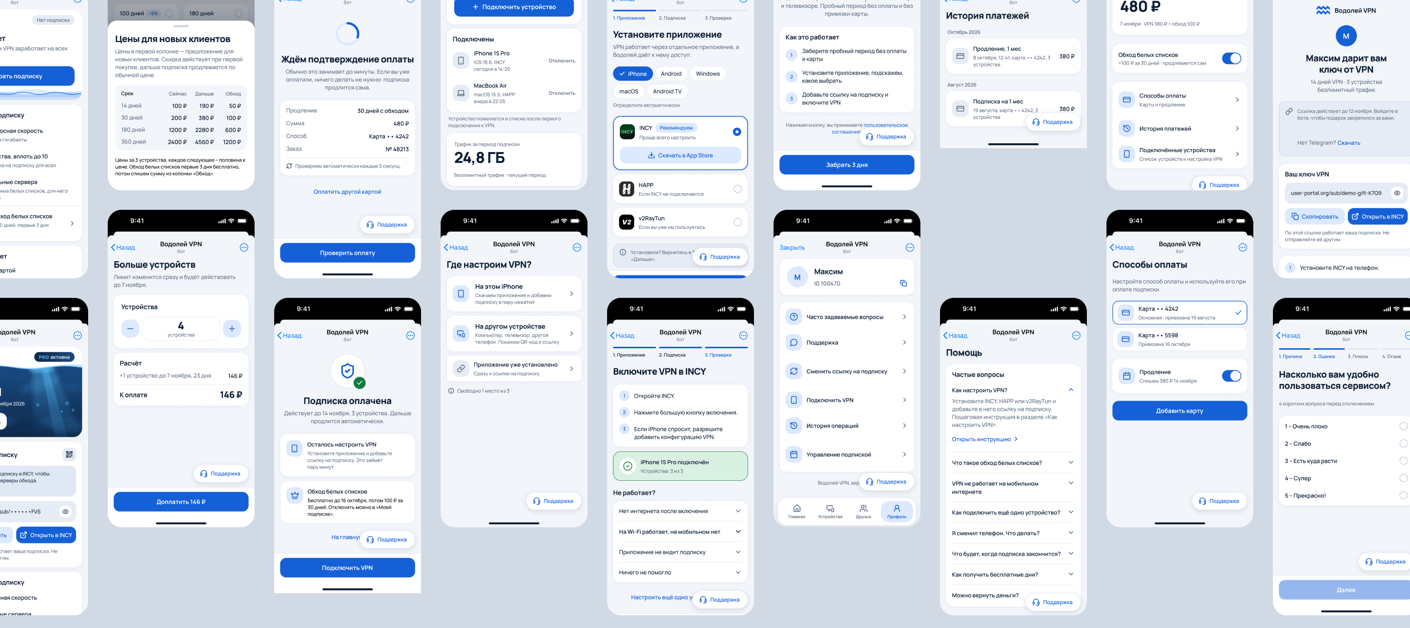 Дизайн проекта Водолей VPN